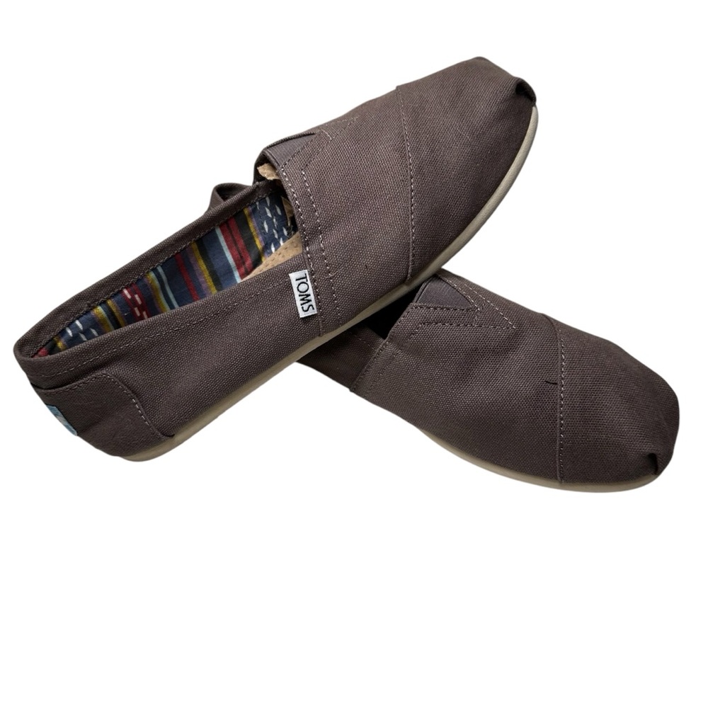TOMS Women’s Classic Brown Canvas Espadrille Shoes - Women’s Size 9.5